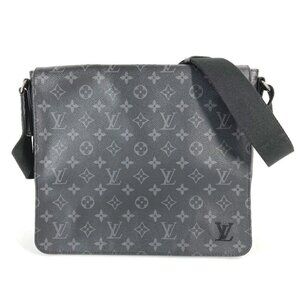 LOUIS VUITTON M46255 MonogramEclipse District PM NV3 Crossbody Flap Shoulder Bag
